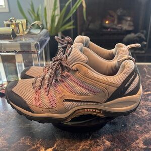 Merrell Payette Women’s Hiking Shoes in Pewter Pink Peppermint - Size 8